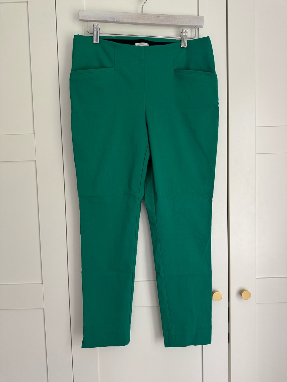 NWT Van Heusen Emerald Green Stretch Dress Pants Size 6 Short Business Office